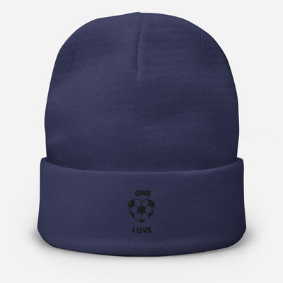 One Love Soccer Embroidered Beanie - Futbolkingdom