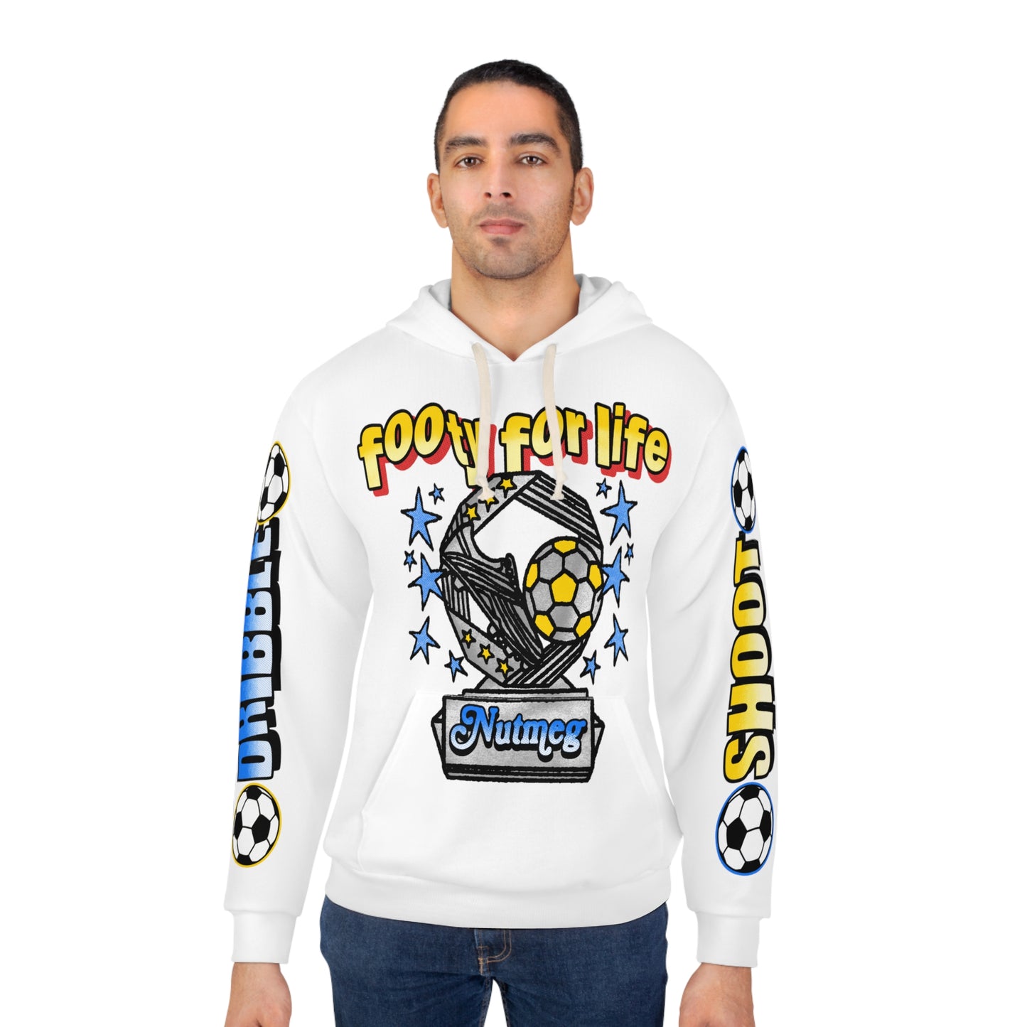 Men's Footy For Life  Pullover Hoodie (AOP)