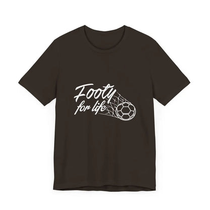 "Footy For Life" Jersey Short Sleeve Tee - T-Shirt by Futbol Kingdom
