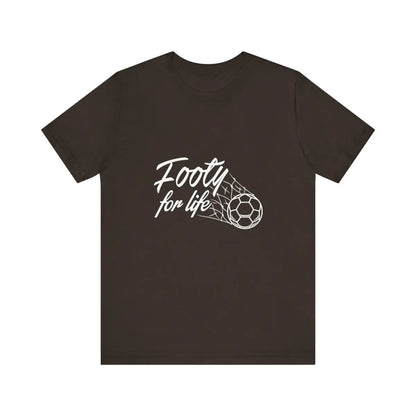 "Footy For Life" Jersey Short Sleeve Tee - T-Shirt by Futbol Kingdom