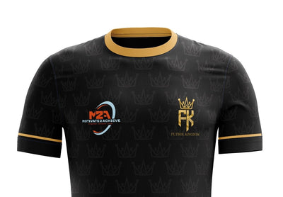 Futbol Kingdom Legends Series: Black and Gold Short Sleeve Fan Jerseys #00 - Futbolkingdom