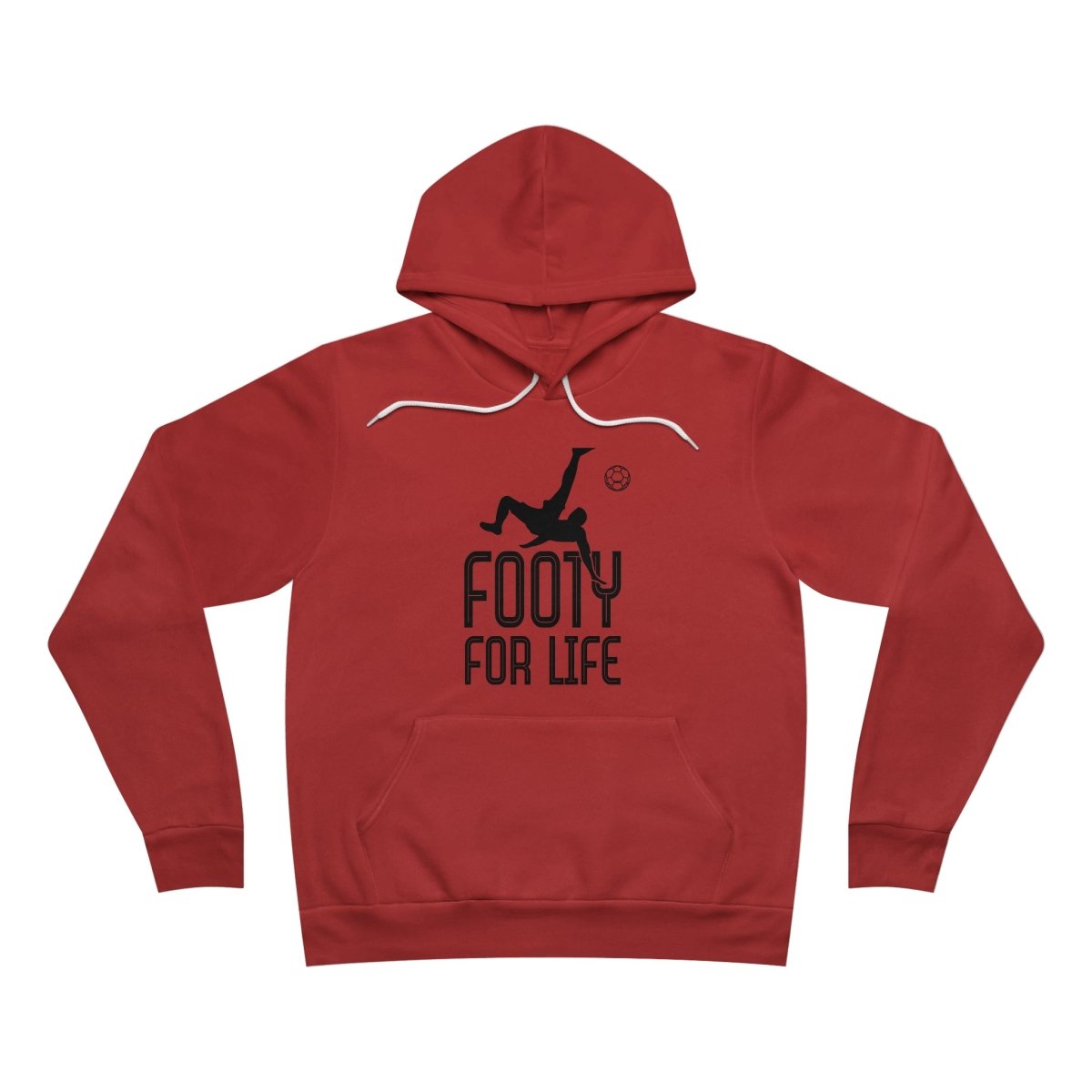 Men's "Footy For Life" Sponge Fleece Pullover Hoodie - Futbolkingdom