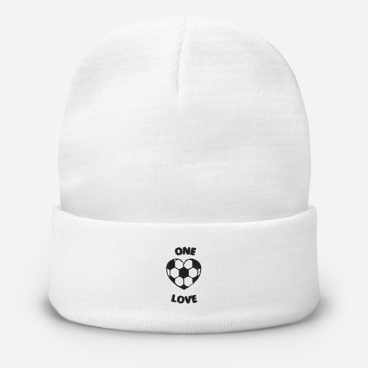 One Love Soccer Embroidered Beanie - Futbolkingdom